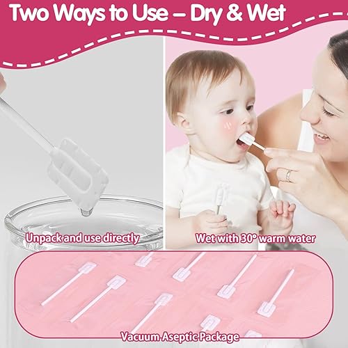 Miniatura 5 de Actualización Limpiador de lengua para bebé, cepillo de dientes para recién nacido, 52 unidades, limpiador oral para bebés, cepillo de dientes