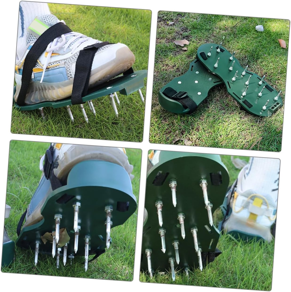 104pcs Lawn Aerator Shoes Metal Spikes Heavy Duty Aerator Pegs for Lawn Treatment and Soil Aeration for Garden and Care