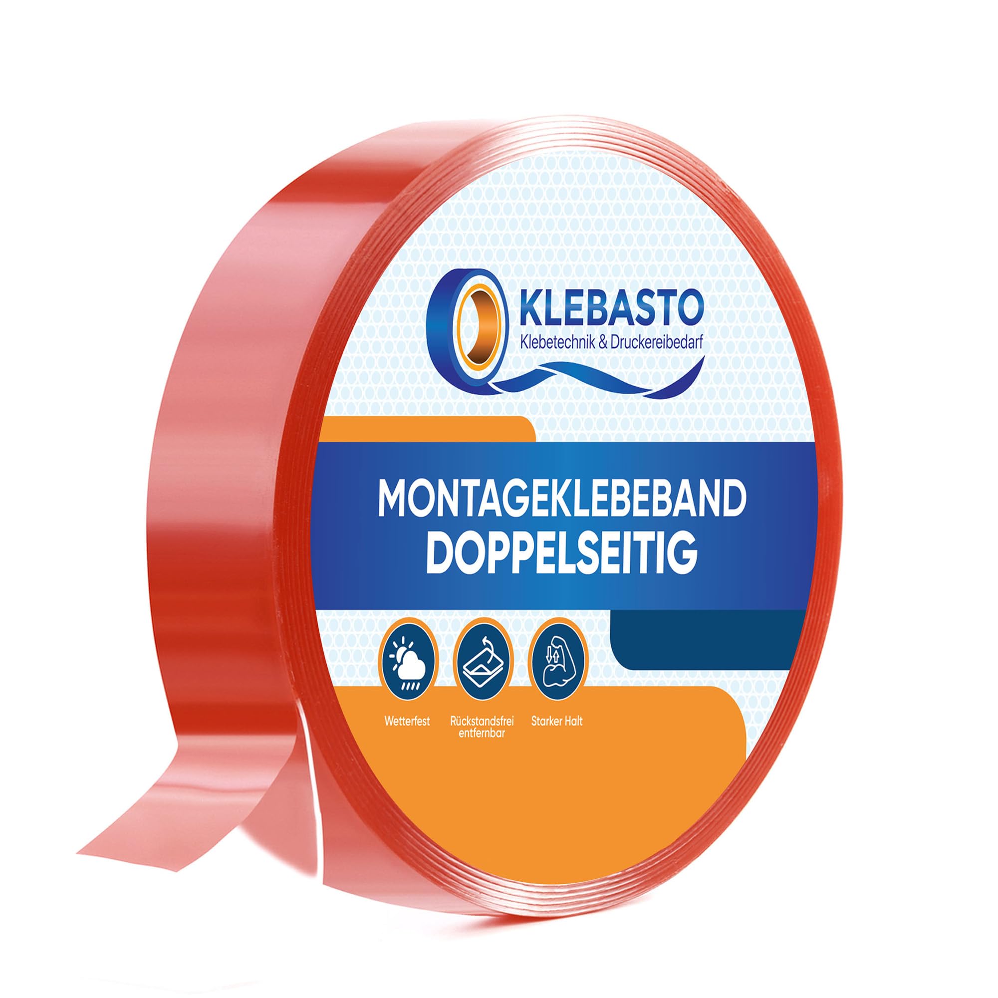 Montageklebeband doppelseitig transparent | Rückstandsfrei entfernbar | Doppelseitiges Klebeband extra stark | 1mm dick in Profi Qualität (12mm x 33m)