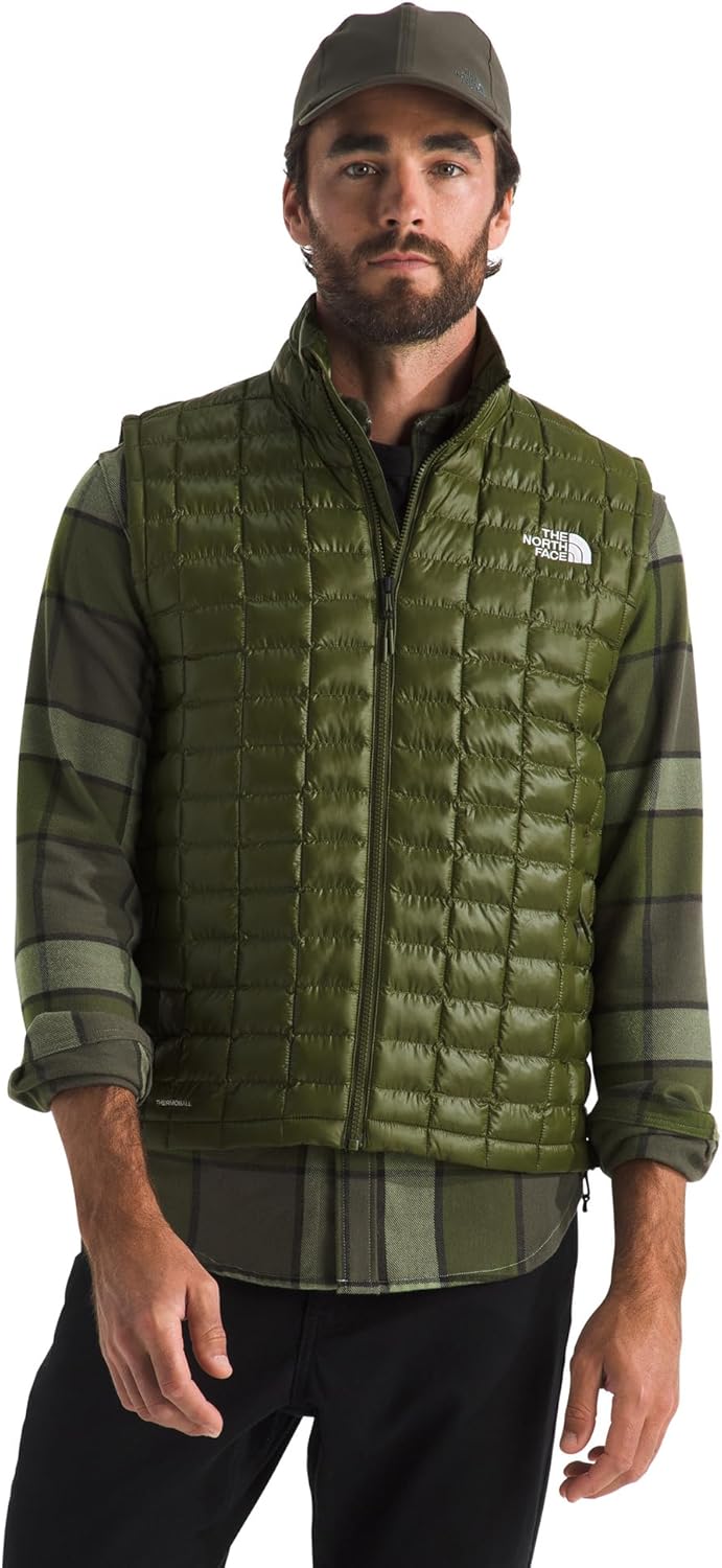 THE NORTH FACE Men's Thermoball Vest | Lightweight Zip Up Vest With Synthetic Insulation, Wind Resistant & Water Repellent