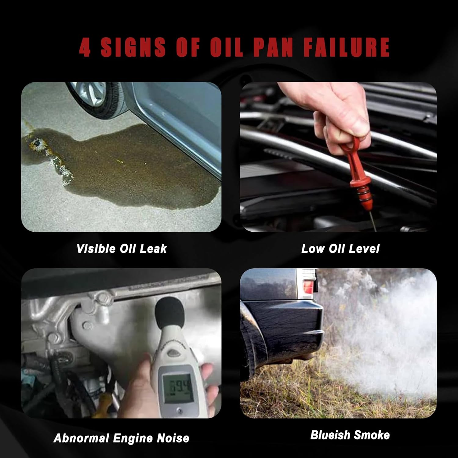 AUCERAMIC Lower Oil Pan for Toyota Yaris 2007-2019 Prius 2001-2009 Echo 2000-2005 Scion xA xB 2004-2006 1.5L L4 Engine Oil Pan w/Drain Plug Replace # 264-318 12102-21010