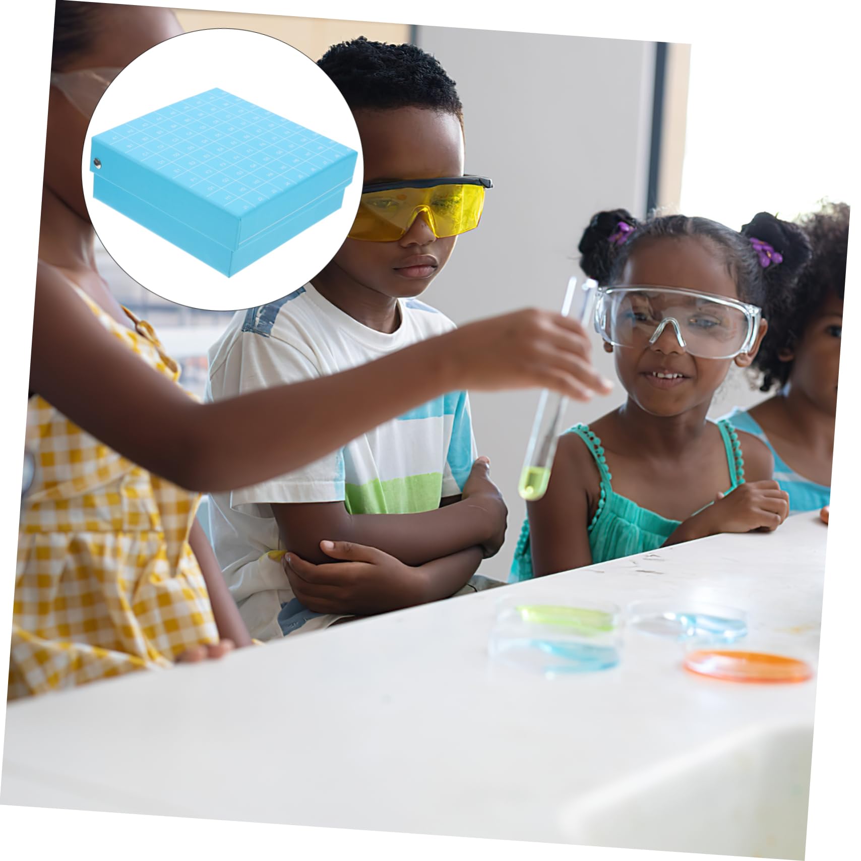 KICHOUSE Lab Freezer Storage Box Cryogenic Tube Holder Microcentrifuge Tube Storage