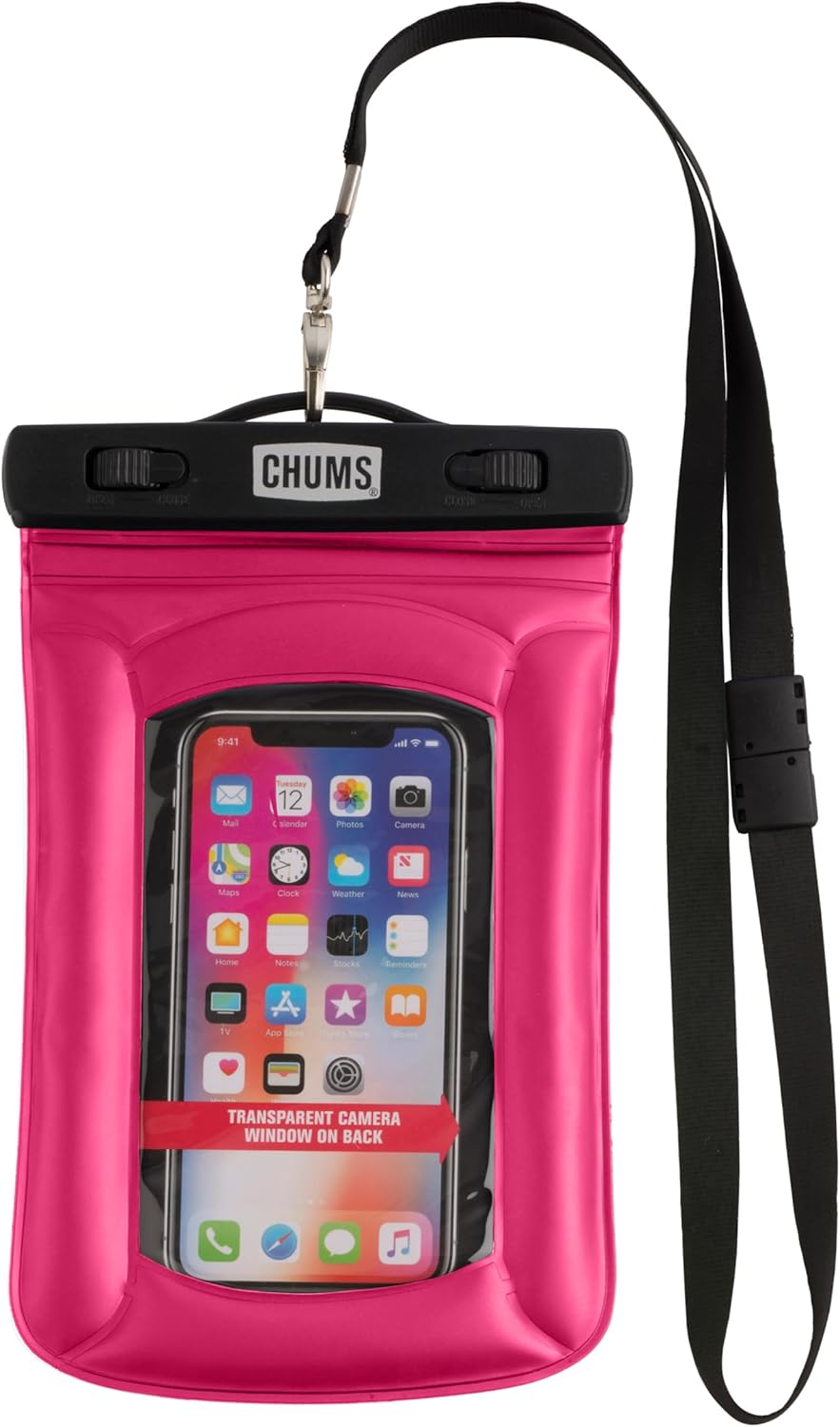 Chums Floating Phone Case with Lanyard - Touchscreen Compatible Waterproof Phone Case & Pouch (Pink)