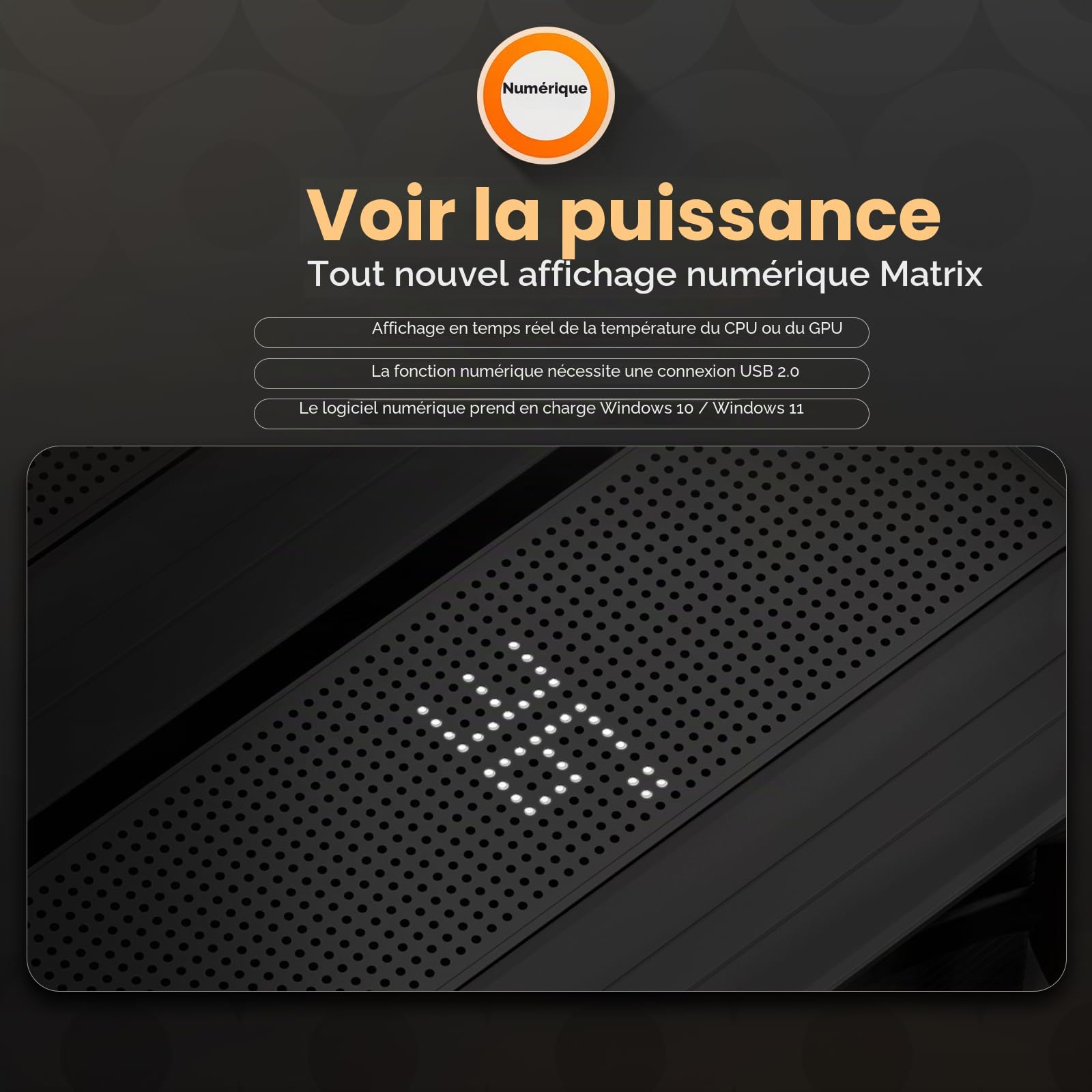 Ocypus Iota A62 BK Ventirad CPU avec Digital Display,Full Black Air Cooler