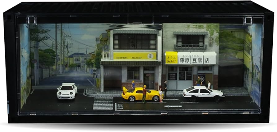 ☆ 1/64 Diorama Item Amazon.com: Initial D Tofu Shop Container Diorama Version C – 1:64