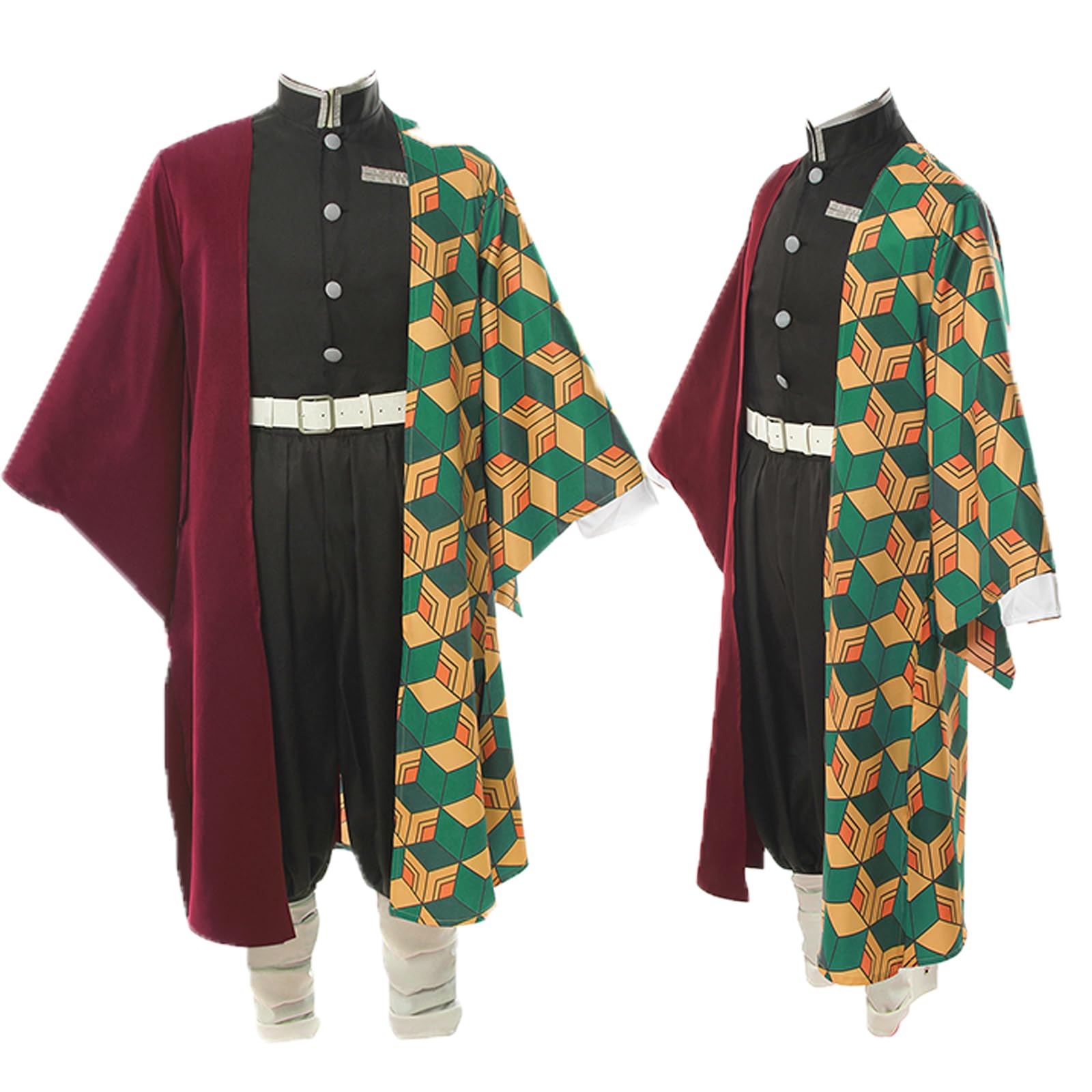 CR ROLECOS Mitsuri Cosplay for Demon Slayer Mitsuri Full Set Tomioka Giyuu Costume Giyuu Anime Outfit for Halloween