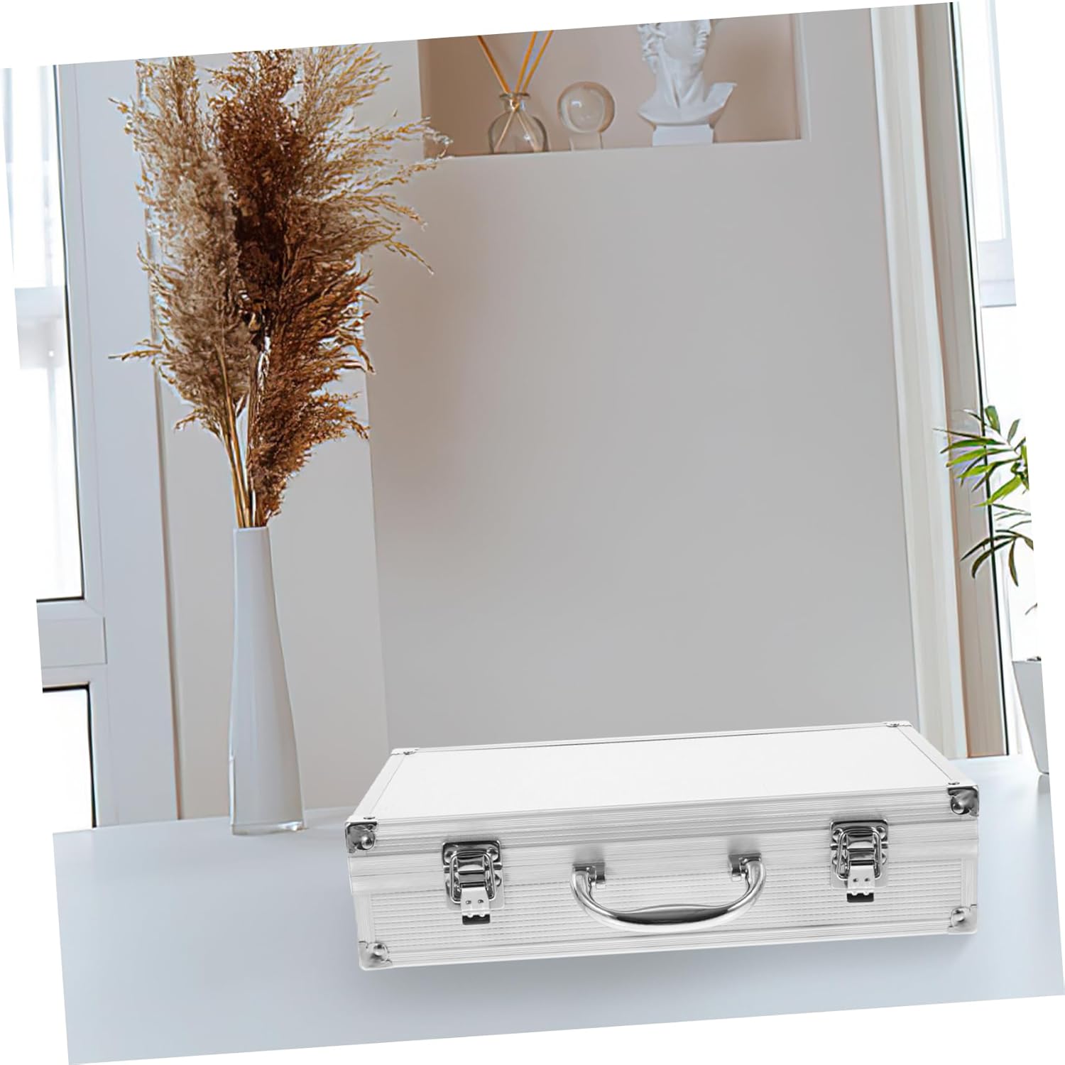 Microphone Carrying Case for Portable Storage Box for Cordless Microphones Handle for Travel and Organization