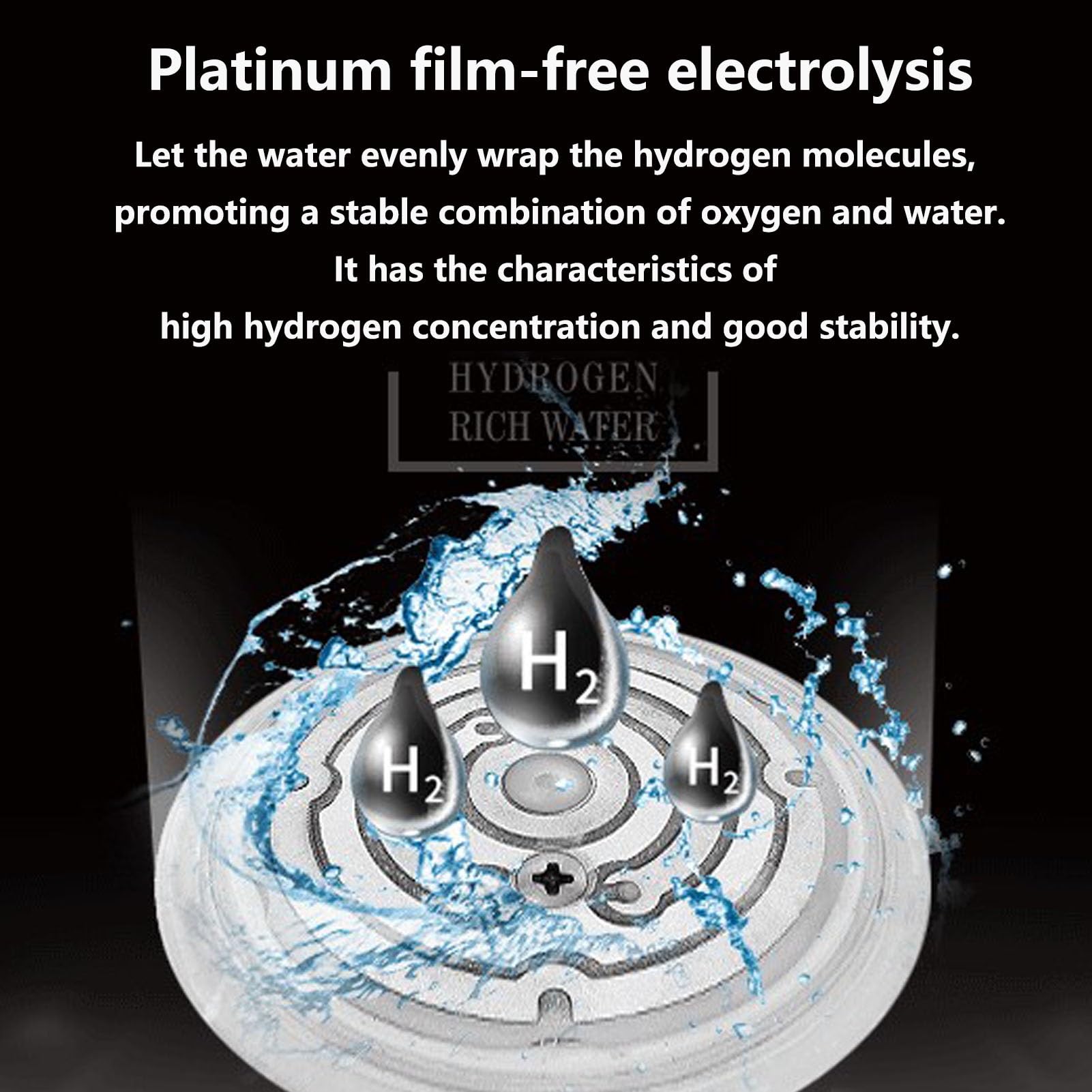 PAHION Gourde Riche en Hydrogène 420ML Portable, Générateur avec Électrolyse Platine, Production 3min 800-1200PPB, Corps en Verre Borosilicate Double pour Usage Quotidien Maison, Bureau Et Voyages