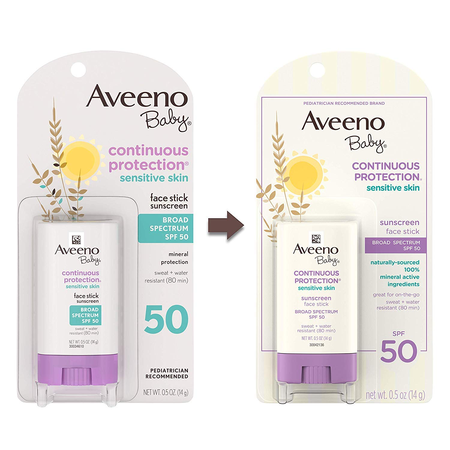 Aveeno Sun Natural Protection Baby SPF 50 Stick, 0.5 Ounce Buy Online in United Arab Emirates