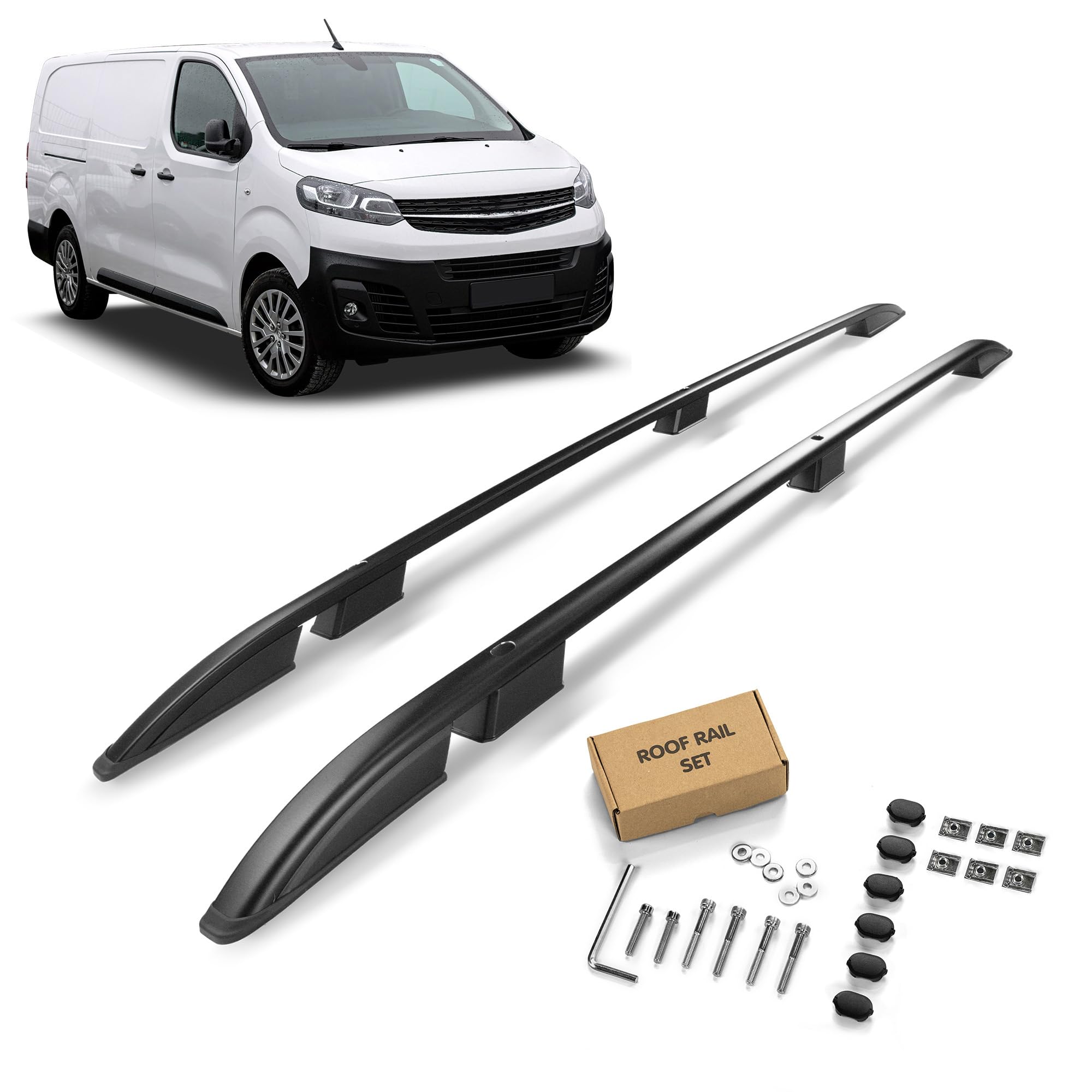 Barres Toit Aluminium Vivaro L1 CHROMEMASTER | Compatibles Avec Opel Vivaro 3 Short L1 2014-2019 | Les Barres De Toit | Conçus Pour Le Montage De Barres De Toit, De Coffres De