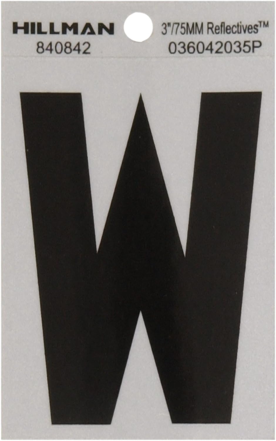 Hillman 840778 3" Black and Silver Reflective Poly-Film Adhesive Number 0
