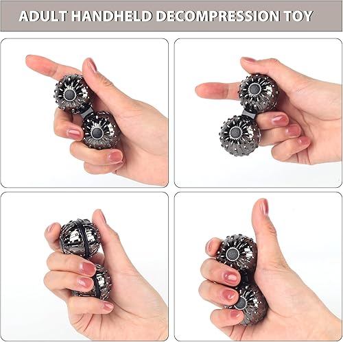 Miniatura 8 de Juguete sensorial para aliviar el estrés, bola giratoria, antiansiedad, depresión, TDAH, enfoque, ayuda sensorial para niños y adultos plateado