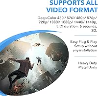 Vista 6 de OREI - Separador de puerto HDMI de 1 a 8, resolución 1080p, duplicar o reflejar pantalla, versión 1.3, certificado para Full HD, 1080P, soporte 3D