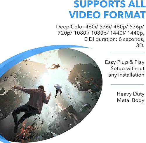 Miniatura 8 de OREI - Separador de puerto HDMI de 1 a 8, resolución 1080p, duplicar o reflejar pantalla, versión 1.3, certificado para Full HD, 1080P, soporte 3D