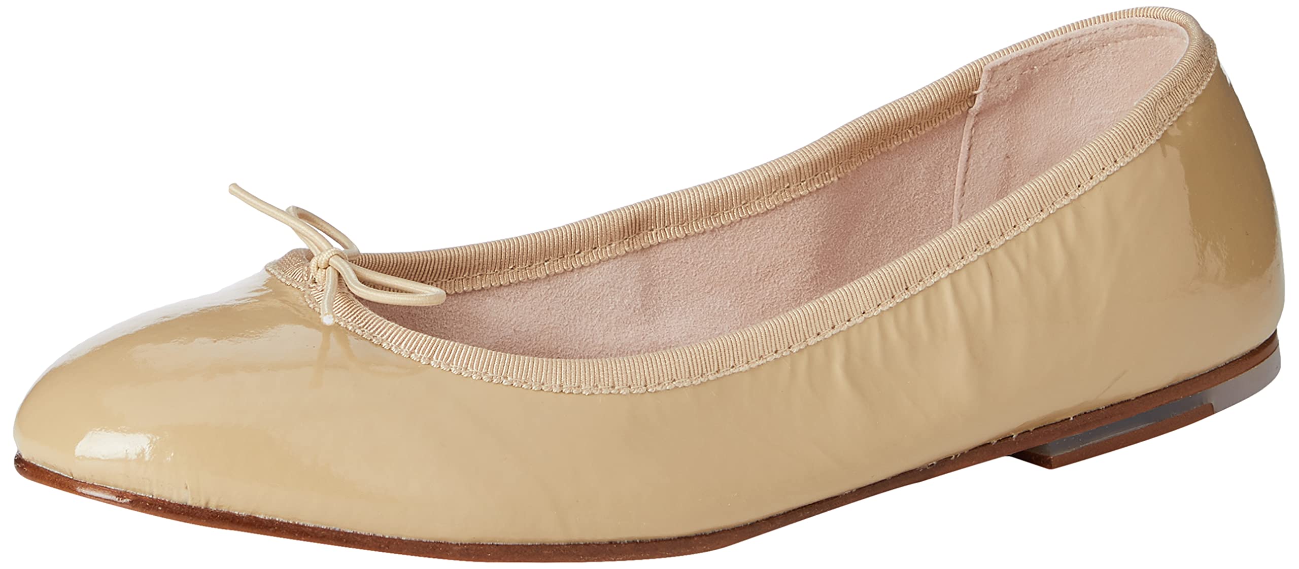 Bloch Womens Patent Ballerina Ballet Flat, Cappuccino, 3 UK