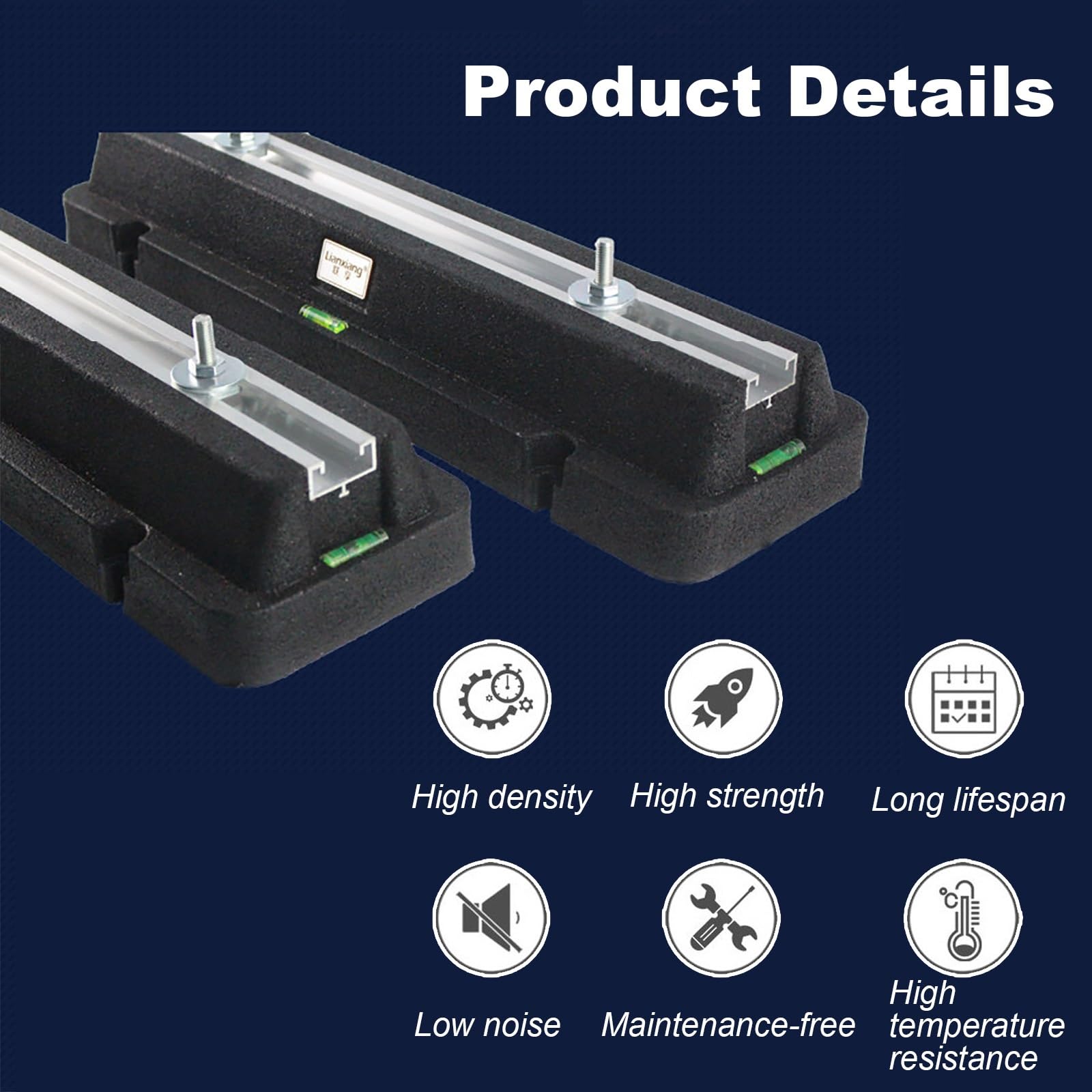 Kit de Base de Goma para Montaje en Suelo para Condensador de 9000-36000 Btu, Almohadilla de Goma Resistente, Soporte de Suelo Antivibración