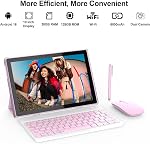 Android 15 Comprimé,10 comprimés de pouce, 20GB128GB ROM, 6000mAh Batterie, caméra double 2+8MP 10.1" IPS HD Touchez l'onglet écran. (Pink)