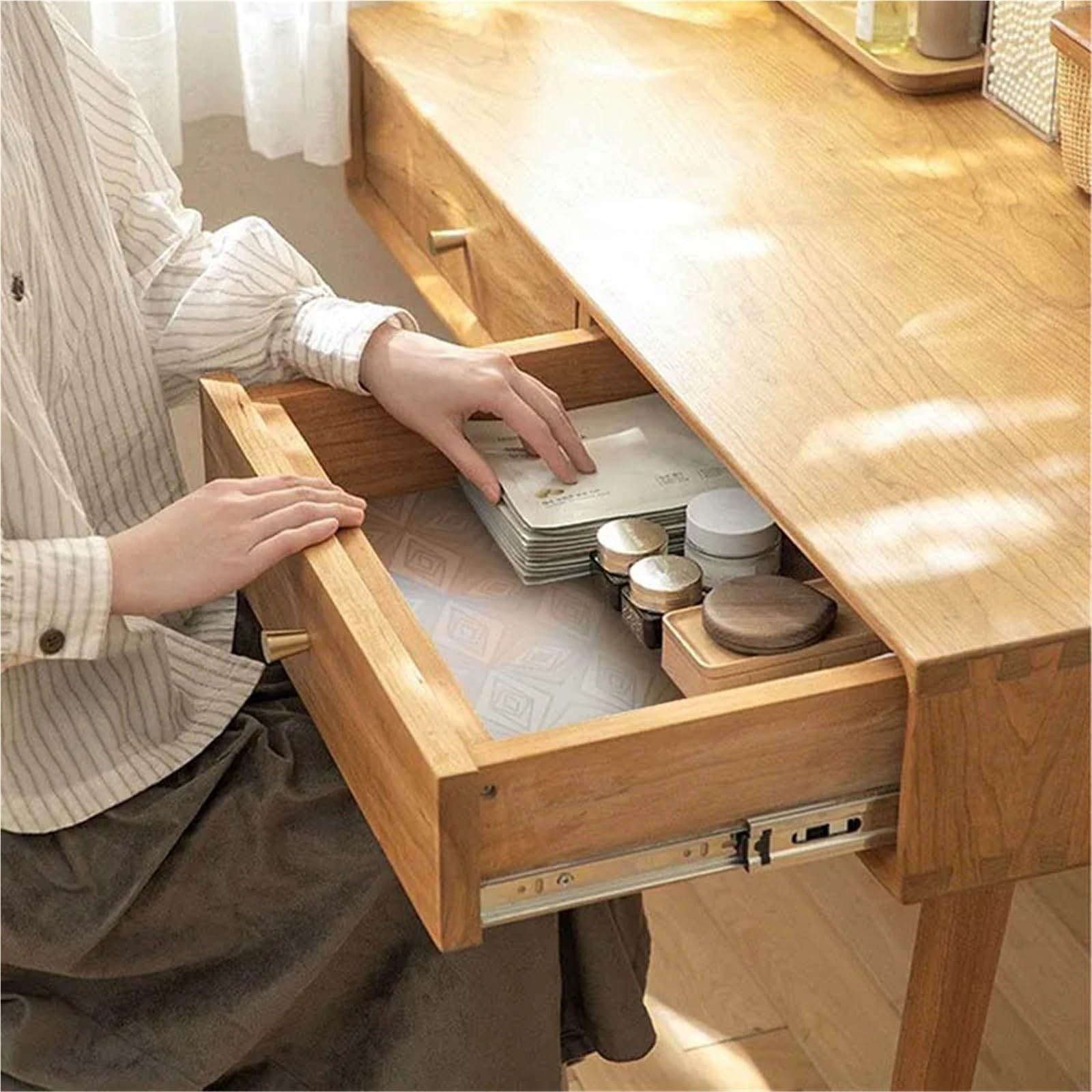 Wkładki do szuflad kuchennych, Przezroczyste wkłady do szuflad i półek Nieprzylepne podkładki szafek z pianki EVA, 4 sztuki 30x150 cm