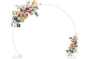 Fomcet White Round Backdrop Stand: Enhanced Stability for Your Special Moments