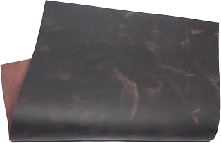 Hojas de piel de vacuno de 2 mm de grosor, para manualidades, tamaño A5 (148 x 210 mm), color marrón chocolate