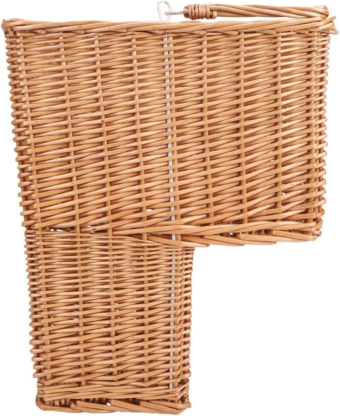 fosa Stair Woven Basket, Multifunctional Stairstep Storage Organizer with Handle Large Capacity Basket for Snacks Books Shoes Home Decor