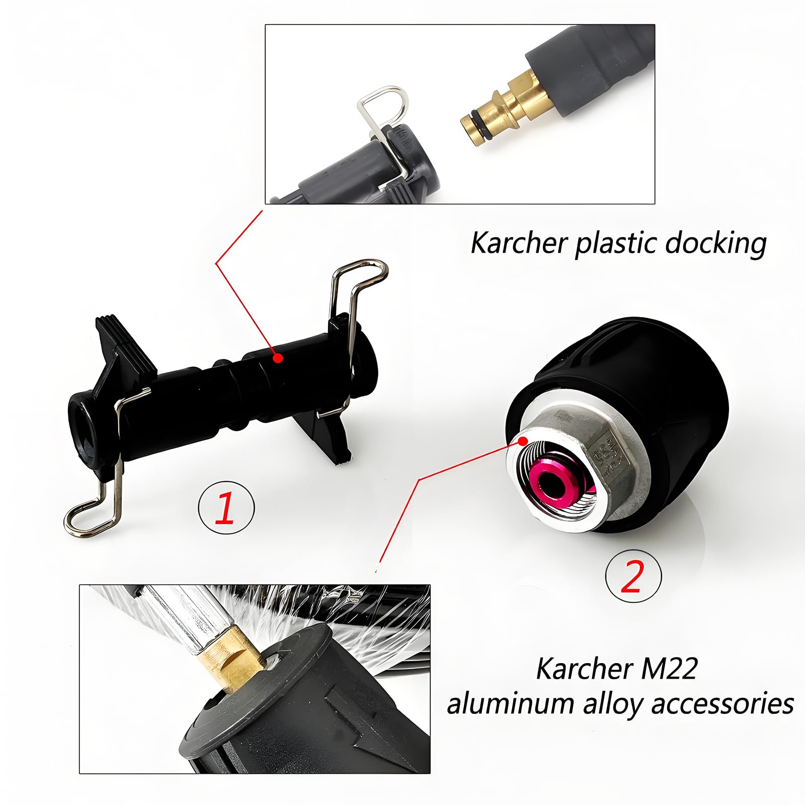 Amazon.co.jp: 3800PSI/260Bar高圧洗浄機ホース クイックコネクト対応