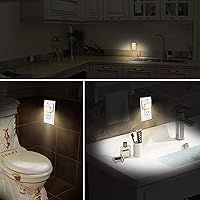 Vista 7 de Uigos LED Night Light Plug in with Dusk to Dawn Sensor, Auto On Off Nightlight for Bedroom Bathroom Hallway Stairs Kitchen, Warm White Glow, Energy