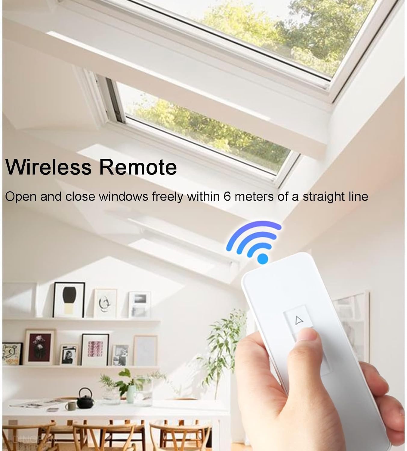 24V Electric Window Opener Actuator, Stroke 300mm -1000mm, Automatic Chain Window Openers for Casement Windows Skylights Roof Vent, A-500mm