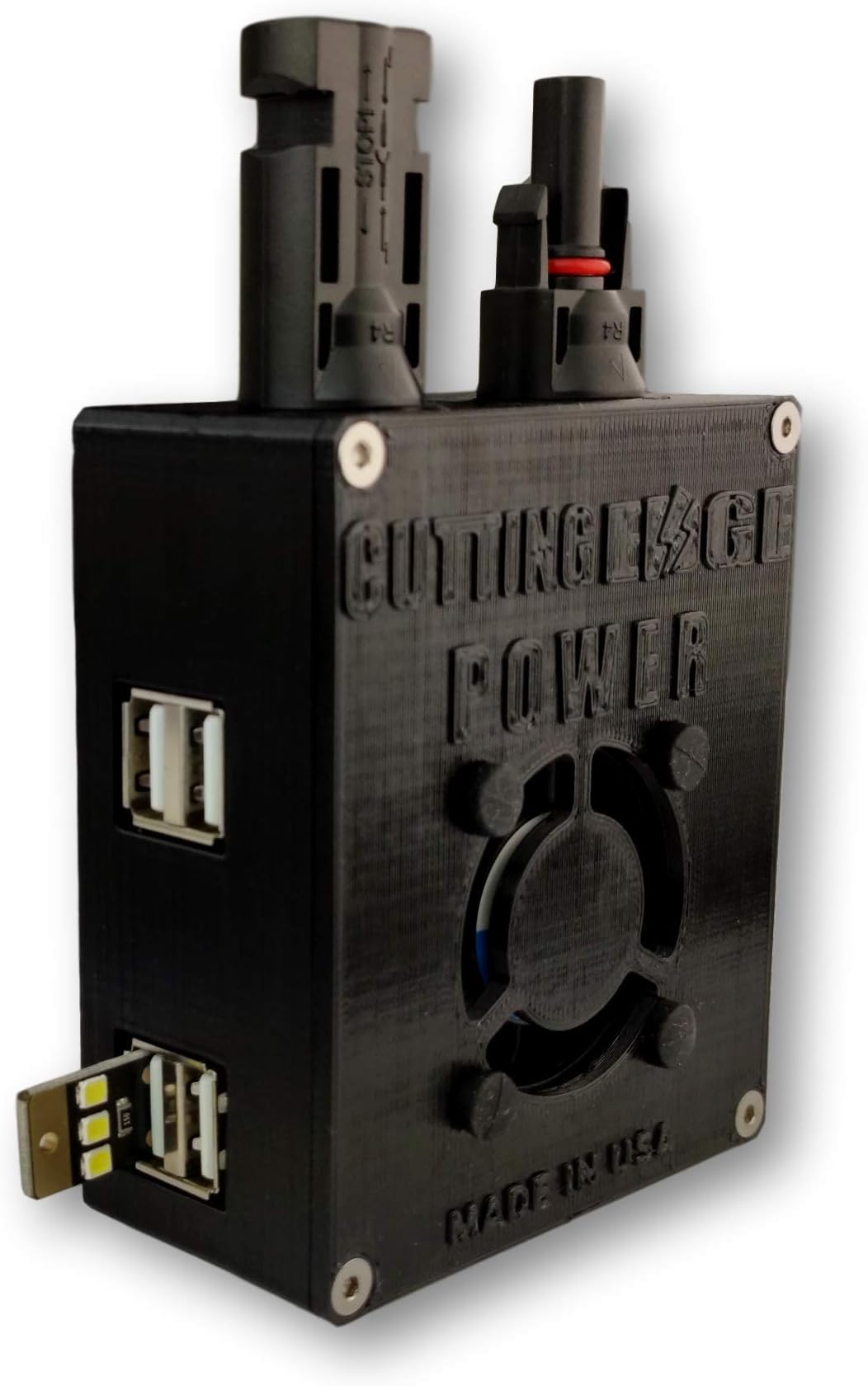 Solar Panel USB Adapter, Mount Directly to Sola Panel - 4 USB Ports