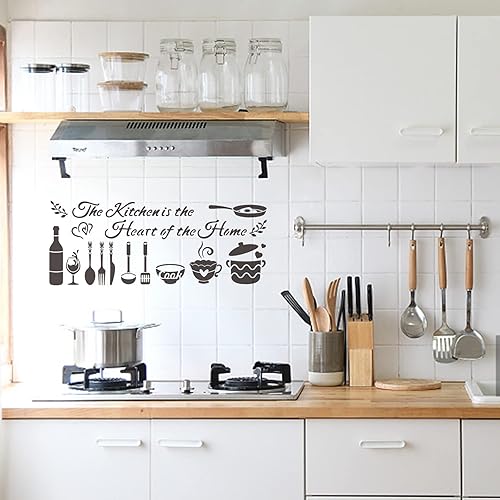 Miniatura 4 de MAYJOYDIY Plantilla de letrero de cocina, plantillas de cocina, utensilios de cocina con refranes, cuchillo, tenedor, cuchara, utensilios de cocina,