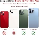 13 Pro Back Camera Glass Lens Replacement for iPhone 13 Pro Camera Glass Lens with Pre-Installed Adhesive,Back Camera Lens Glass with Replacement Repair Toolkit Set