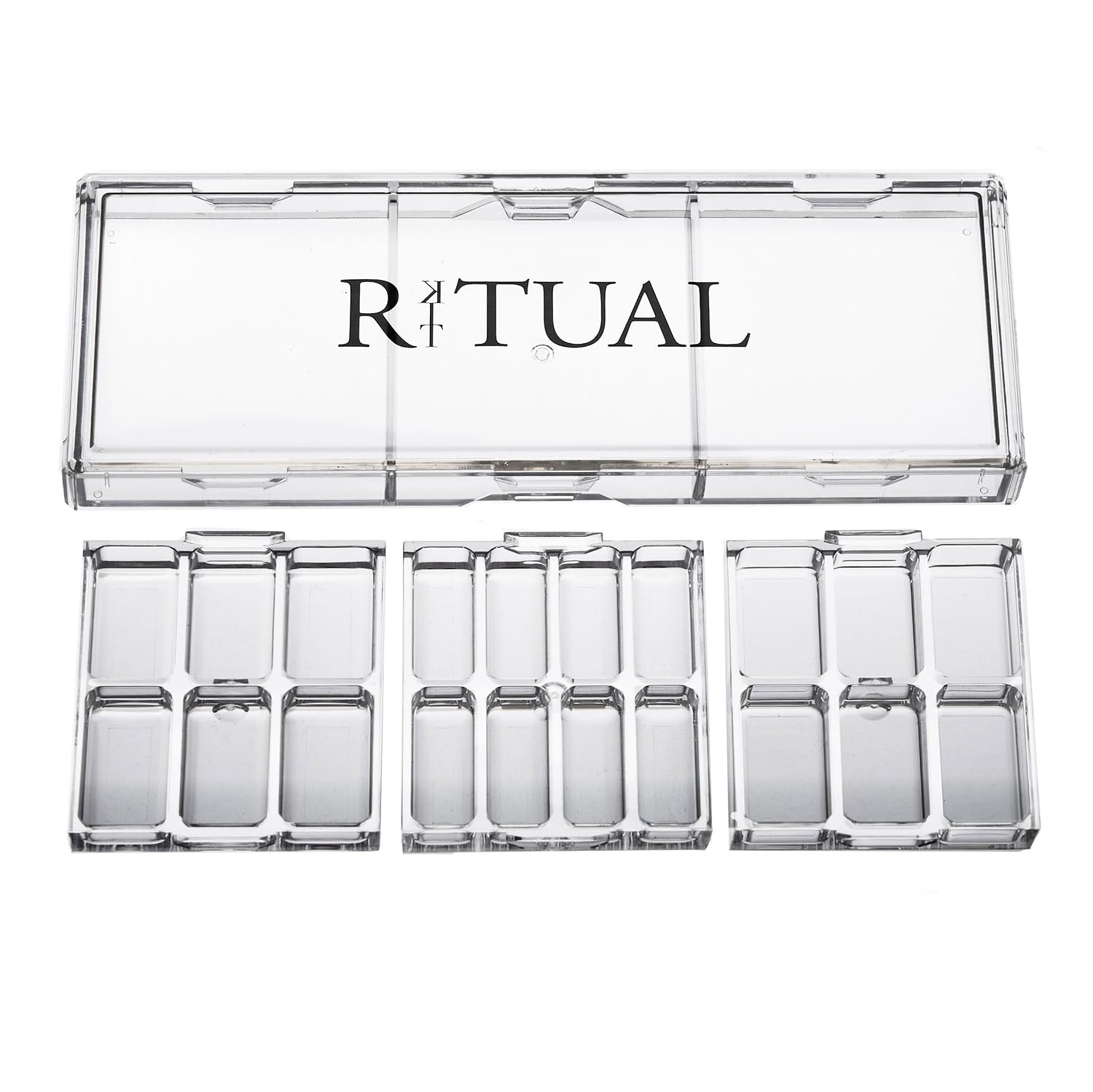 Empty Makeup Palette | 20 Wells | Modular Interchangeable Depotting System | Ritual Pro Palette 3 | Sample Bundle, Lipstic...