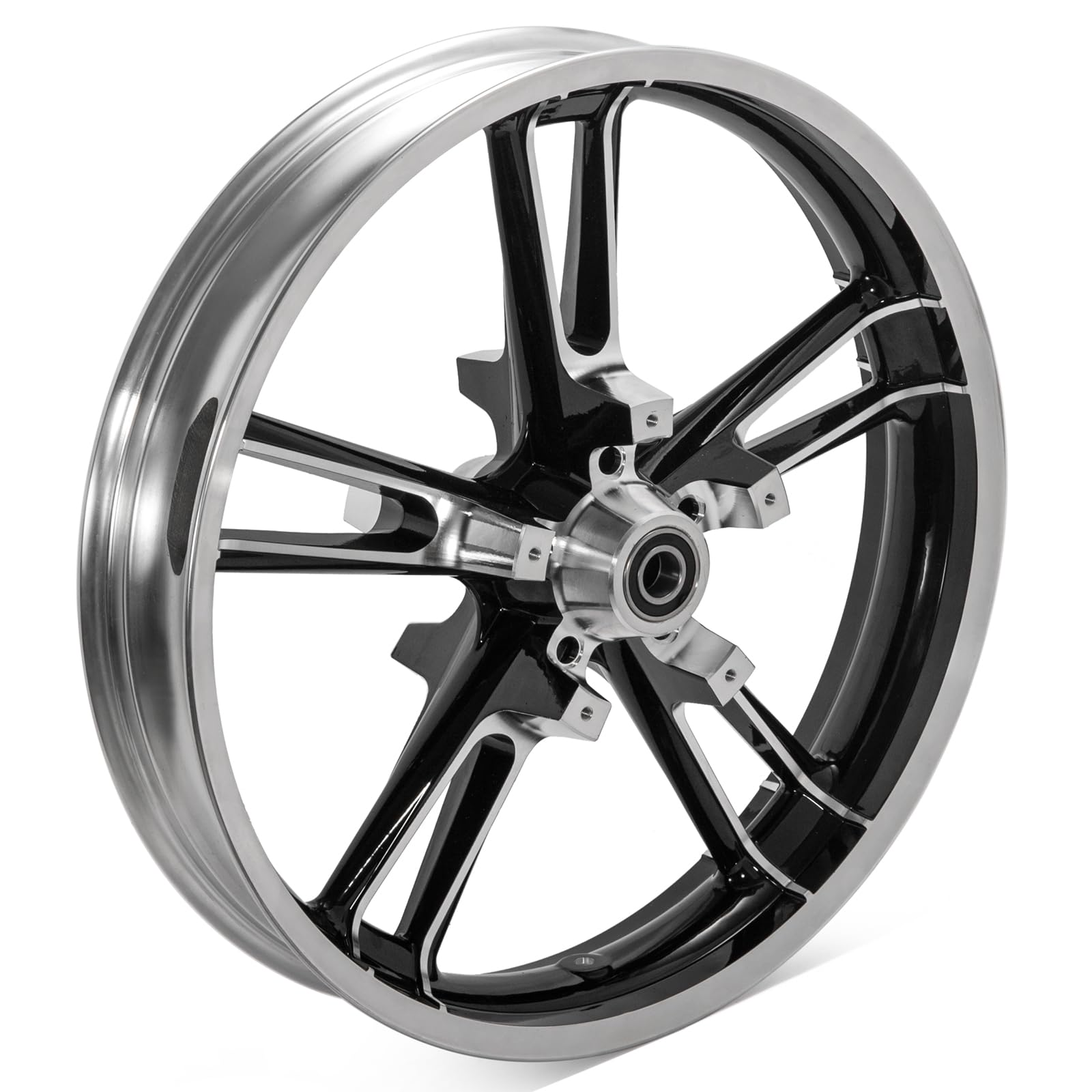 TOFR 21inch x 3.5inch Enforcer Front Wheel Rim Tubeless For Harley Touring Bagger Road King Road Glide Electra Glide Ultra Classic Ultra Limited Street Glide Custom Special 2009-2023 Black
