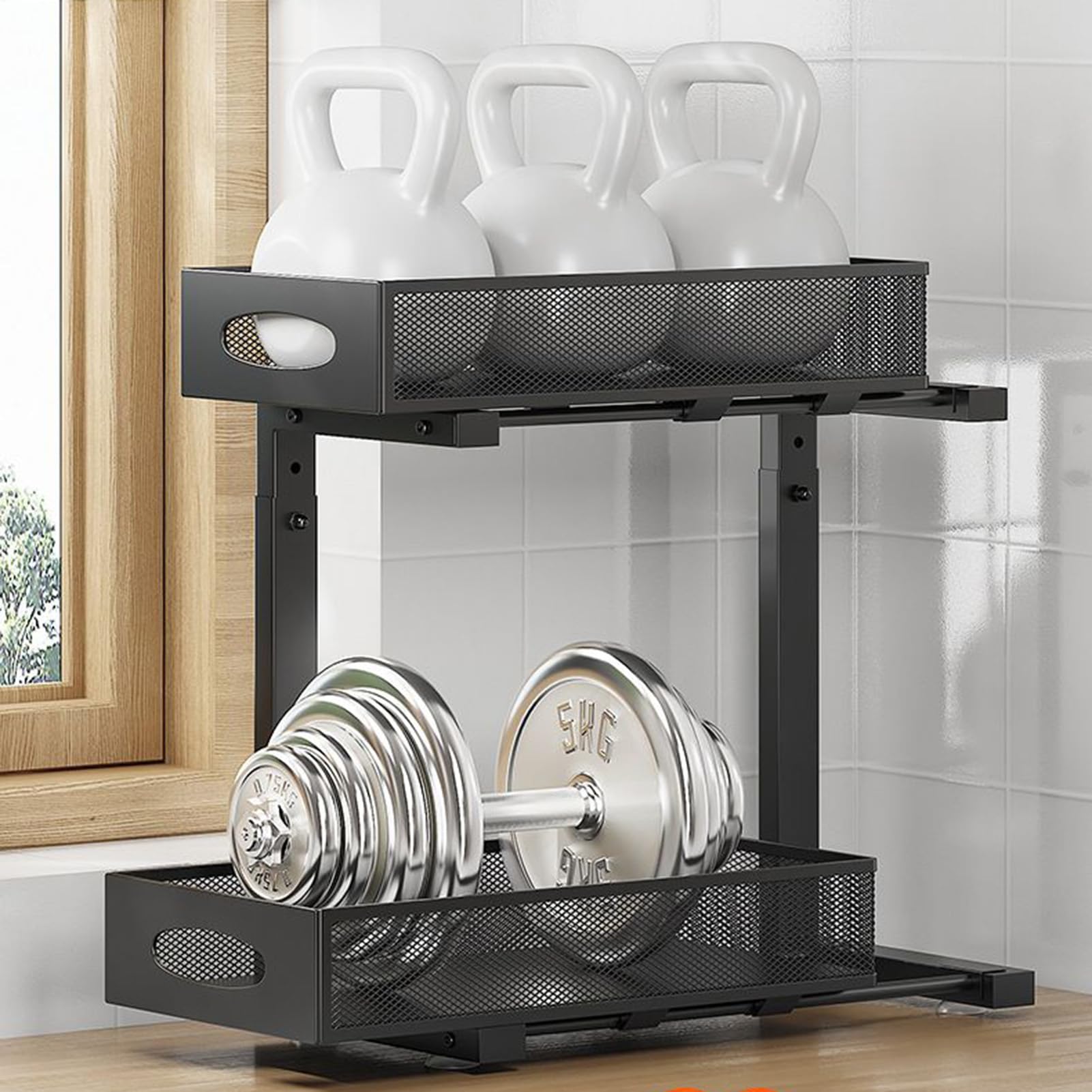 Organizador para Debajo del Lavabo del Baño Organizadores y Almacenamiento | Estante de Organización con Altura Ajustable para Hogar, Cocina, Despensa, Armario, Baño,