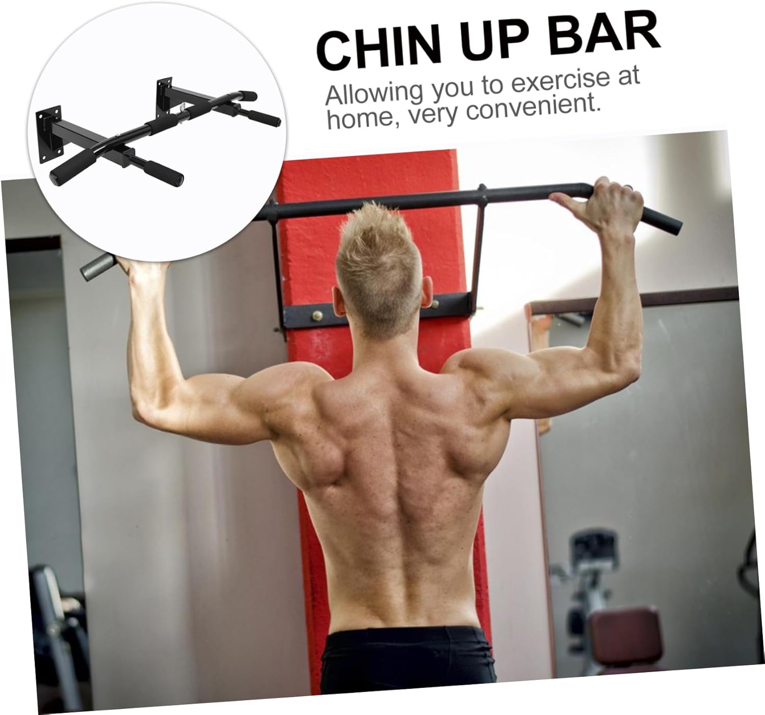 Adjustable Heavy Duty Pull up Bar for Home Upper Body Workout, Multi-functional Horizontal Exercise Bar for Strength Training and Fitness Accessories