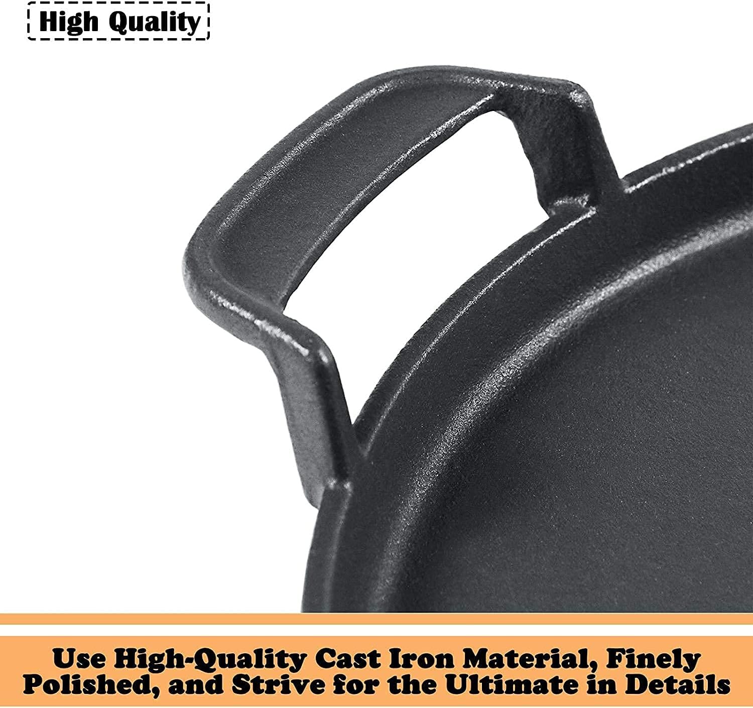 Denmay 30.9cm Round Cast Iron Grill Plate for Weber 57cm Charcoal Grills - Image 5