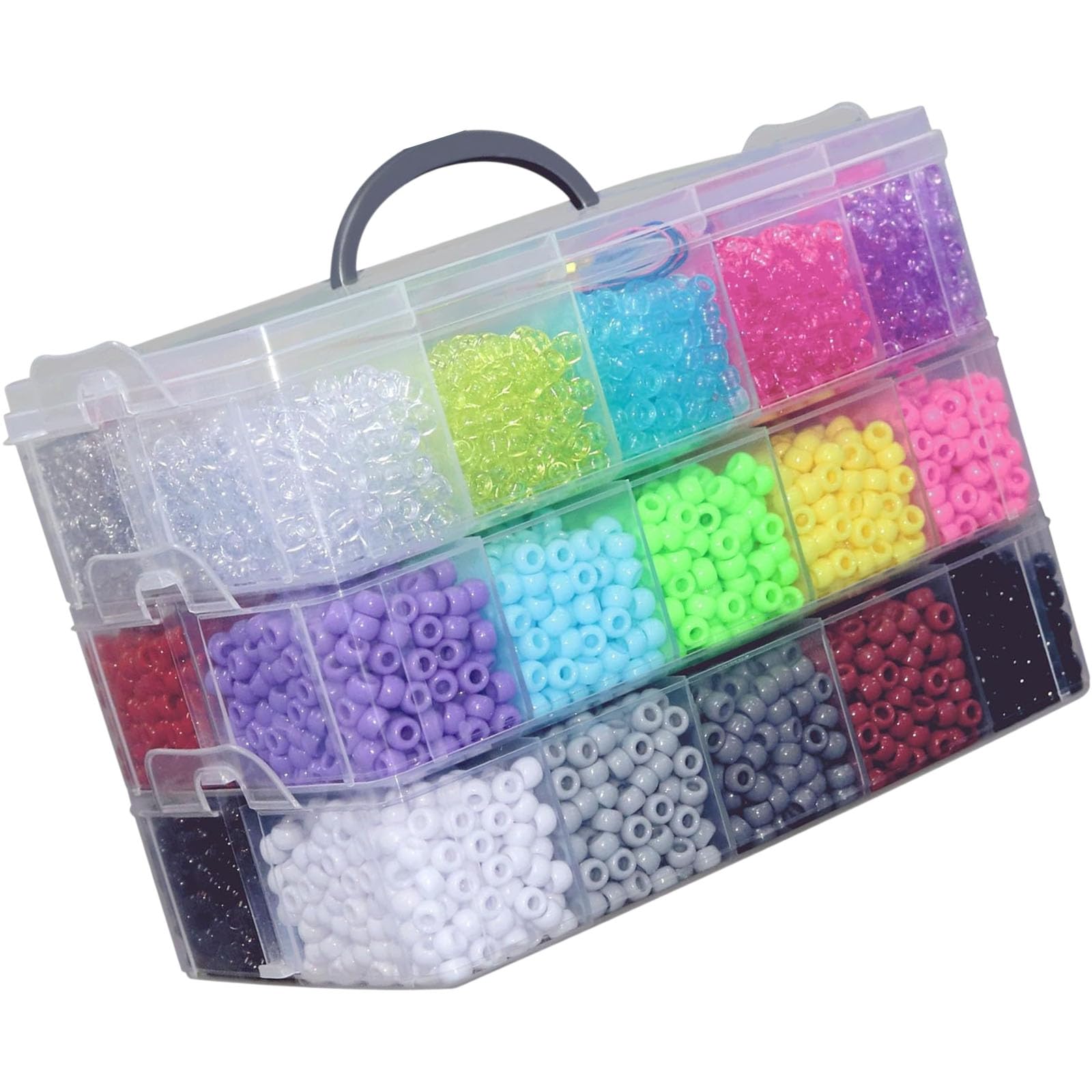 Kit de Perles à Grands Trous avec 30 Couleurs