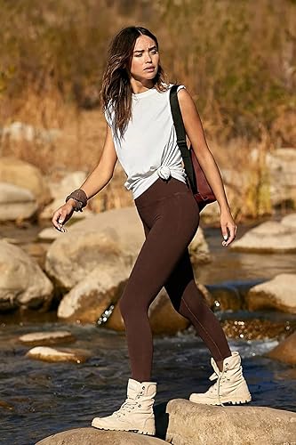 Miniatura 22 de NexiEpoch - Paquete de 4 leggings suaves para mujer, con bolsillos, control de abdomen y cintura alta, pantalones capri para yoga y ejercicio