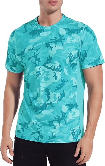 MEETYOO Men Swim, Short Sleeve UPF 50+ Sun Protection T-Shirts