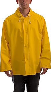 TINGLEY .35mm PVC/Polyester Storm Fly Front Jacket with Attached Hood