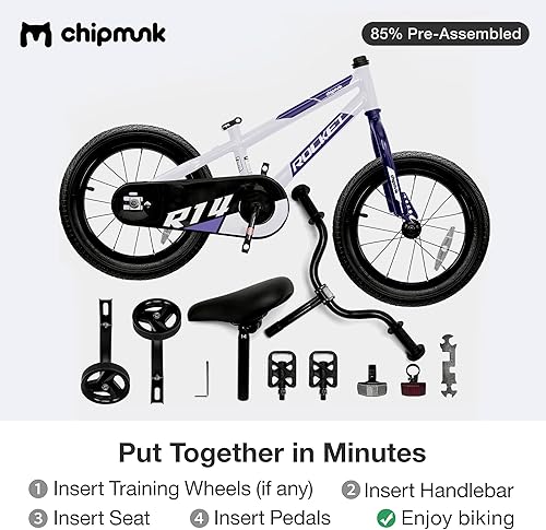 Miniatura 5 de RoyalBaby Bicicleta para niños pequeños de 12, 14, 16 y 18 pulgadas, ruedas para principiantes, niños y niñas de 3 a 11 años, múltiples opciones de