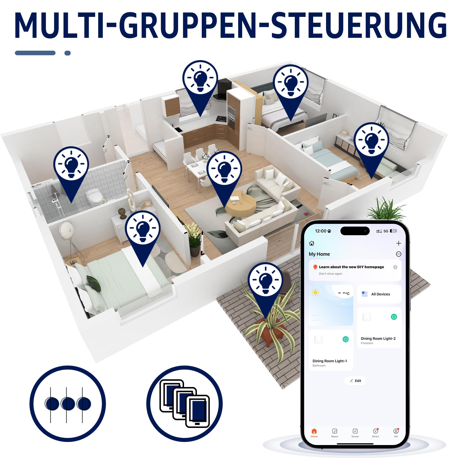 Smart Lichtschalter Modul, NineLeaf 2PK WiFi Mini Wireless Switch, Sprachsteuerung, App-Steuerung, Multi-Funktions Mini DIY WLAN Switch, Alexa Echo, Google Home, Smart Life, Tuya App Kompatibel