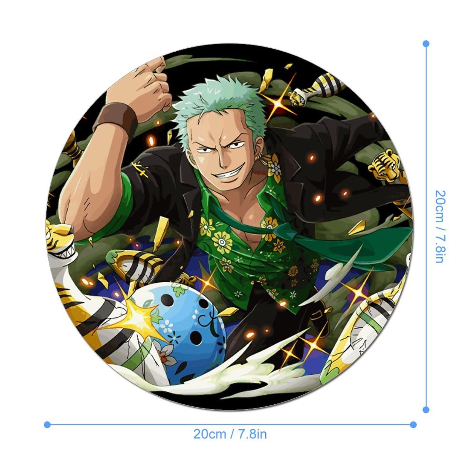 Amazon.co.jp: マウスパッド 丸型 ワンピース ONE PIECE ゾロ十郎