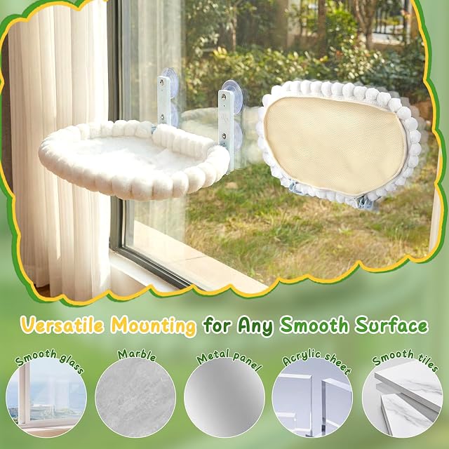 Foto 5 de 7 de Ecofocet 50 x 36cm Hamaca Gato Ventana,Cama Ventana para Gatos,Cat Window Perch Bed,Hamaca para Gatos…