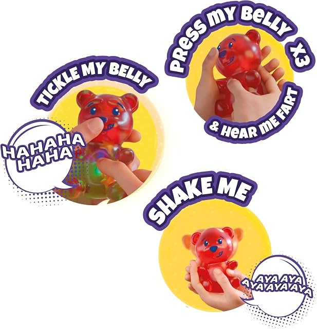 Foto 4 de 7 de eolo sport hk GUM001-Y Jiggly Gummymals Amarillo Interactivo Super Squishy Gummy Bear Style Mascota…
