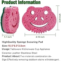 Vista 5 de SmilePowo Paquete de 12 esponjas para fregar, esponjas a granel, esponjas de limpieza multifuncionales de doble cara, esponja para lavar platos