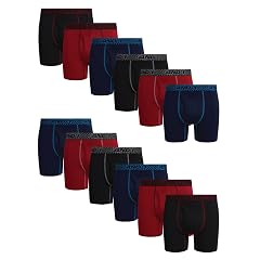 AND1 Mens Boxer Briefs - 12 Pack Platinum Performance Mens Boxers with Fly Pouch - Underwear Boxers for