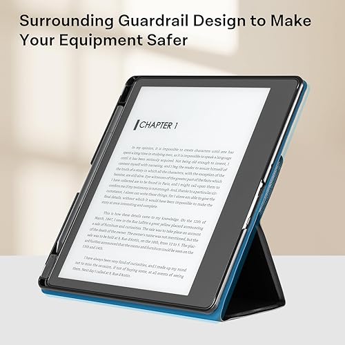 Miniatura 4 de CoBak Funda con soporte para Kindle Scribe  Funda de piel prémium con soporte para bolígrafo, función de apagado y encendido automático y función de