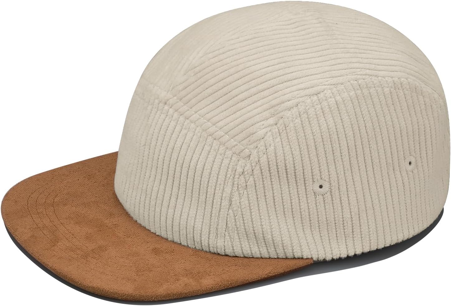 Clakllie 5 Panel Corduroy Baseball Cap for Men Women Soft Flat Brim Trucker Hat Adjustable Hip Hop Hat for Outdoor Travel - Image 4