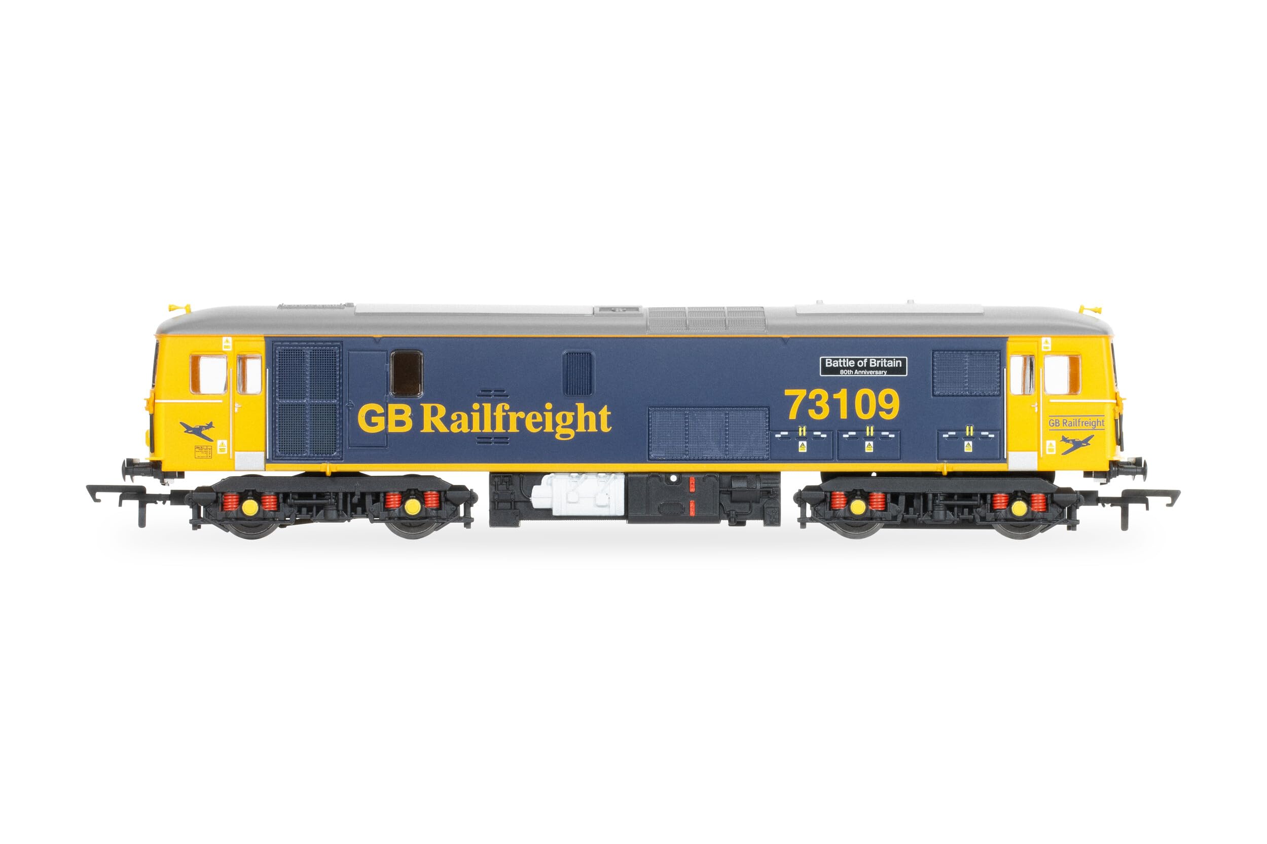 Hornby R30176TXS Railroad Plus GB Railfreight, Class 73, Bo, 73109 'Battle of Britain' -Era 10 Railway-Locos, Metal, Blue and Orange